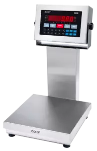 2200 Series SS Bench Scale, Silver, Square base, large screen with 23 buttons