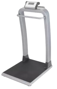 DS7200 Handrail Scale, Gray, non slip base, with handles below indicator screen