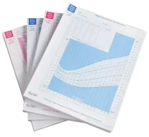 Stack of fanned out growth charts